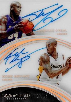 2015-16 Panini Immaculate Collection - Dual Autographs #41 Kobe Bryant / Shaquille O'Neal Front