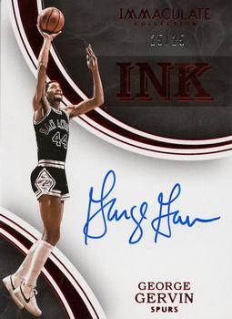2015-16 Panini Immaculate Collection - Ink Autographs Red #IK-GGE George Gervin Front