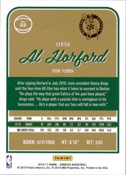 2016-17 Donruss #22 Al Horford Back
