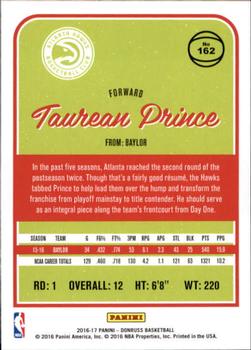 2016-17 Donruss #162 Taurean Prince Back