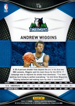 2016-17 Panini Totally Certified #18 Andrew Wiggins Back