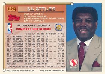1993-94 Topps Safeway Golden State Warriors #GS9 Al Attles Back
