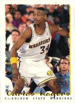 1994-95 Topps Safeway Golden State Warriors #GS10 Carlos Rogers Front