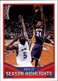 2015-16 Panini NBA Stickers #4 Kobe Bryant Front