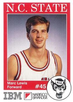 1990-91 NC State Wolfpack #NNO Marc Lewis Front