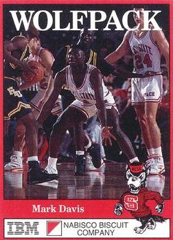 1991-92 NC State Wolfpack #2 Mark Davis Front