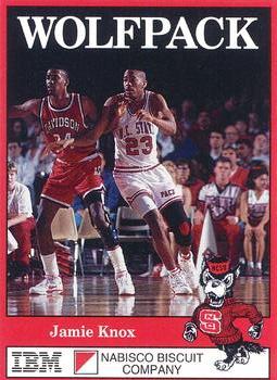 1991-92 NC State Wolfpack #6 Jamie Knox Front