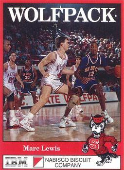 1991-92 NC State Wolfpack #7 Marc Lewis Front