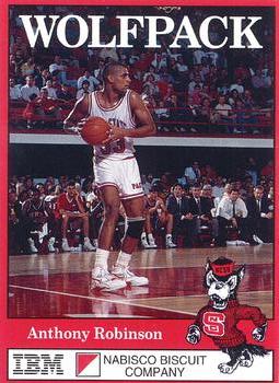 1991-92 NC State Wolfpack #11 Anthony Robinson Front