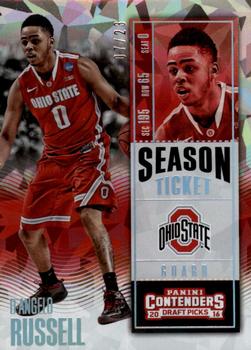 2016 Panini Contenders Draft Picks - Cracked Ice Ticket #19 D'Angelo Russell Front