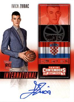 2016 Panini Contenders Draft Picks - International Tickets Autographs #197 Ivica Zubac Front