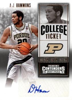 2016 Panini Contenders Draft Picks - College Ticket Autographs #158 A.J. Hammons Front