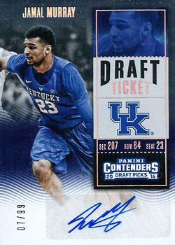 2016 Panini Contenders Draft Picks - College Ticket Autographs Variations Draft Ticket #103 Jamal Murray Front