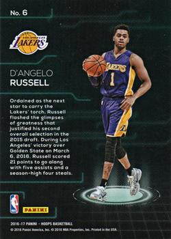 2016-17 Hoops - Faces of the Future #6 D'Angelo Russell Back
