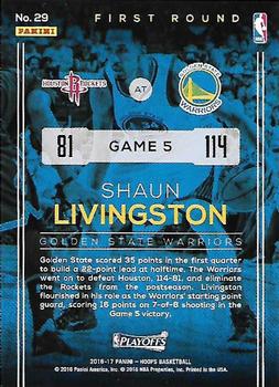 2016-17 Hoops - Road to the Finals #29 Shaun Livingston Back