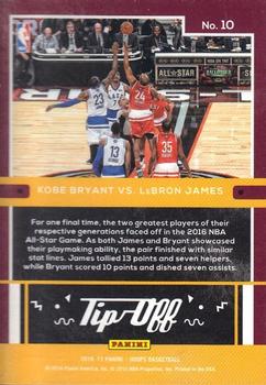 2016-17 Hoops - Tip-Off #10 Kobe Bryant / LeBron James Back