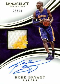 2015-16 Panini Immaculate Collection - Patch Autographs #PA-KBR Kobe Bryant Front