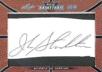2016 Leaf Best of Basketball - Cut Signatures #NNO John Stockton Front
