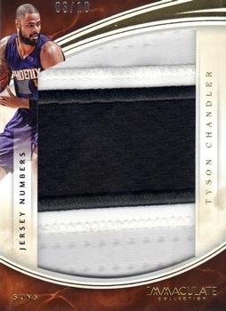 2015-16 Panini Immaculate Collection - Jumbo Patches Team Logos Relics Jersey Numbers #45 Tyson Chandler Front
