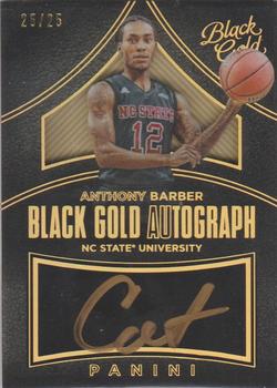 2016-17 Panini Black Gold Collegiate - Black Gold Autographs SN25 #180 Anthony Barber Front
