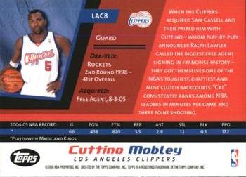 2005-06 Topps Jet Blue Los Angeles Clippers #LAC8 Cuttino Mobley Back