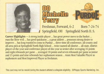 1992-93 Purdue Boilermakers Women #NNO Michelle Terry Back