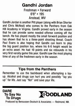 1990-91 Pittsburgh Panthers #NNO Gandhi Jordan Back