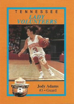 1992-93 Tennessee Lady Volunteers Smokey #1 Jody Adams Front