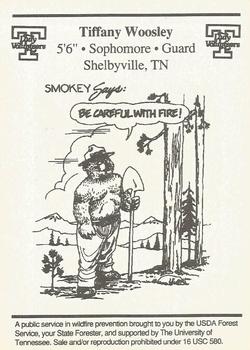 1992-93 Tennessee Lady Volunteers Smokey #15 Tiffany Woosley Back