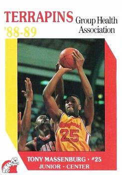 1988-89 Maryland Terrapins #8 Tony Massenburg Front