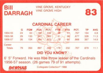 1988-89 Louisville Cardinals Collegiate Collection #83 Bill Daragh Back