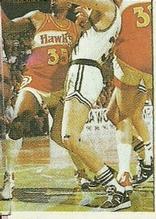 1989 KOS/JEZ Yugoslavian Stickers #91d Atlanta Hawks vs Boston Celtics Playoffs Front