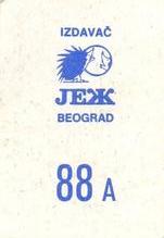 1989 KOS/JEZ Yugoslavian Stickers #88A Larry Bird Back