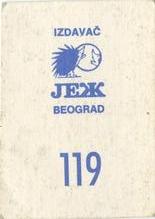 1989 KOS/JEZ Yugoslavian Stickers #119 Dominique Wilkins / Gerald Wilkins Back