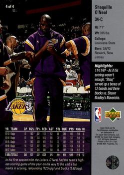 1998 NBA Wrapper Rebound Shaquille O'Neal #4 Shaquille O'Neal Back
