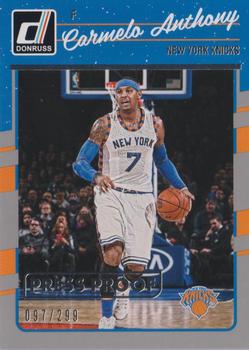 2016-17 Donruss - Press Proof Silver #59 Carmelo Anthony Front
