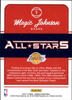 2016-17 Donruss - All-Stars Press Proof #3 Magic Johnson Back