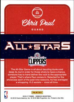 2016-17 Donruss - All-Stars Press Proof #26 Chris Paul Back