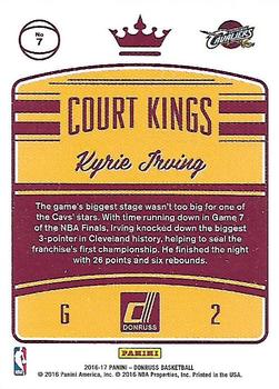 2016-17 Donruss - Court Kings #7 Kyrie Irving Back