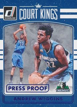 2016-17 Donruss - Court Kings Press Proof Blue #25 Andrew Wiggins Front