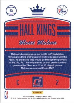 2016-17 Donruss - Hall Kings Press Proof #26 Moses Malone Back