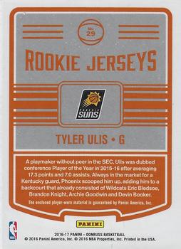 2016-17 Donruss - Rookie Jerseys #29 Tyler Ulis Back