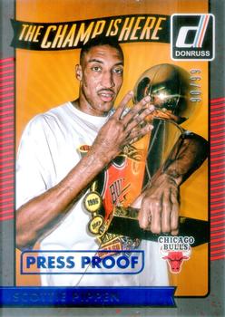 2016-17 Donruss - The Champ is Here Press Proof Blue #13 Scottie Pippen Front