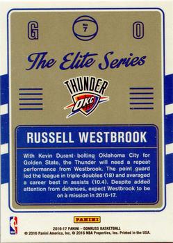2016-17 Donruss - The Elite Series #7 Russell Westbrook Back