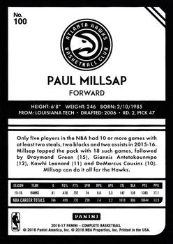 2016-17 Panini Complete #100 Paul Millsap Back