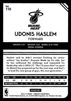2016-17 Panini Complete - Silver #110 Udonis Haslem Back