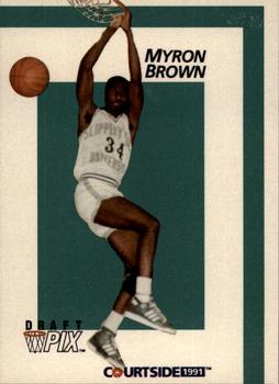 1991 Courtside #9 Myron Brown Front
