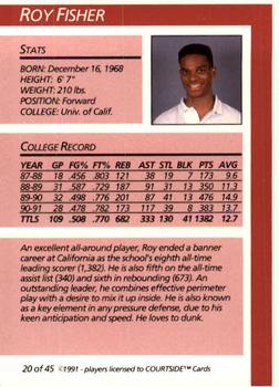 1991 Courtside #20 Roy Fisher Back