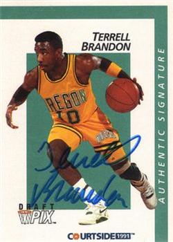 1991 Courtside - Autographs #6 Terrell Brandon Front