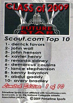 2009-10 Primetime Sports Future Stars Class of 2009 (unlicensed) #10 Avery Bradley Back